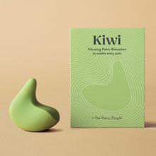 Load image into Gallery viewer, Kiwi therapeutic vibrator for pelvic pain and vaginismus next to its green box in front of a plain peach background