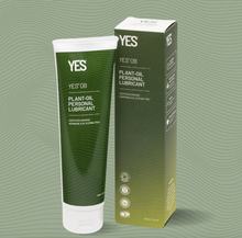 Load image into Gallery viewer, Green plastic tube and packaging for Yes OB, an oil based lubricant used for sex and everyday vaginal moisturising.
