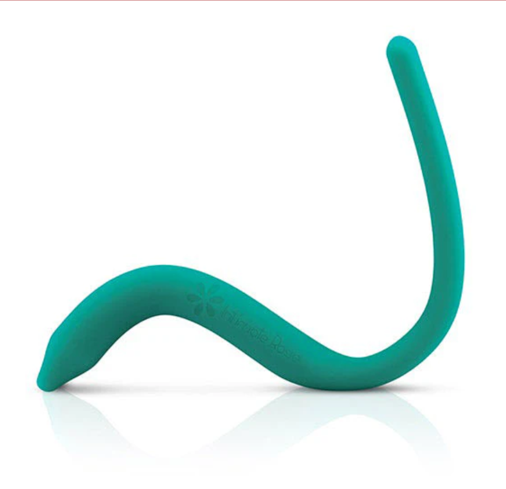 Green Intimate Rose vibrating pelvic wand in front of a white background