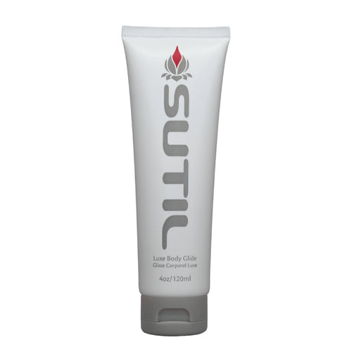 Sutil Luxe Body Glide is a long lasting, vegan friendly water based lubricant which can be used with condoms or sex toys. It has a light, silky texture and is glycerin and paraben free. Its packaging is 100% biodegradable. - Sex Siopa, Ireland's best sex toys and accessories. Sutil Luxe is ideal for folks suffering from pelvic pain during sex due to vaginismus, endometriosis, and post gynae surgery.